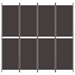 vidaXL Kamerscherm met 4 panelen 200x200 cm stof bruin