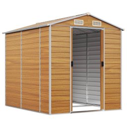 vidaXL Tuinhuis Lichtbruin 191x215x198 cm Gegalvaniseerd staal