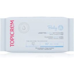 Topicrem BABY Cleansing Water Wipes Vochtige Reinigings Doekjes voor Kinderen 60 st