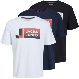 JACK&JONES Maat M JCOLOGAN TEE SS CREW NECK SS23 3PK MP Heren