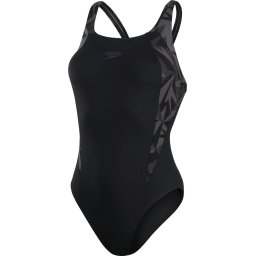 Speedo Maat 34 Hyper Boom Splice Muscleback Dames - Zwart / Grijs