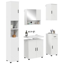 vidaXL Badkamermeubelset 5 st Wit 61 x 35 x 64 cm Bewerkt hout, Metaal