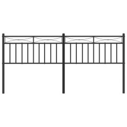 vidaXL Vervangend hoofdbord 193 cm metaal zwart