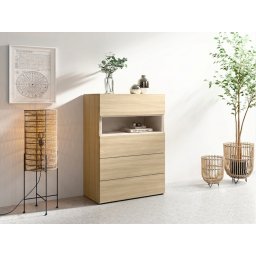 Commode VILLANOVA 4 lades barista eik