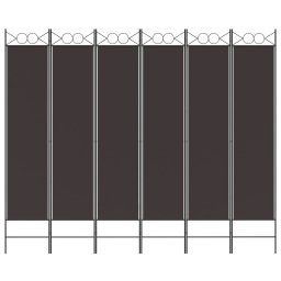 vidaXL Kamerscherm met 6 panelen 240x200 cm stof bruin