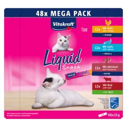 Vitakraft Cat Liquid-Snack Multipack - 48 x 15 g (Mix 2)