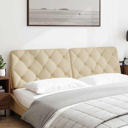 vidaXL Hoofdbordkussen 180 cm stof crèmekleurig