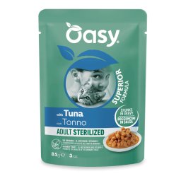 Oasy Chunks Adult Sterilised 12 x 85 g - Tonijn
