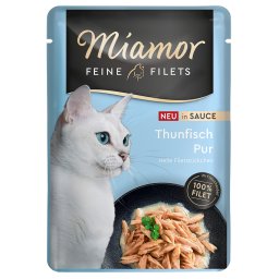 6x 100g Miamor Fijne Filets in Saus Tonijn puur natvoer voor katten