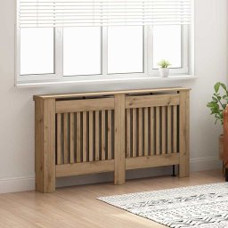 vidaXL Radiatorafdekking Artisanaal eiken 152 x 19 x 81,5 cm