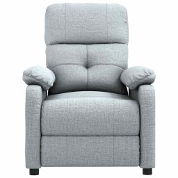 vidaXL Massagestoel stof lichtgrijs