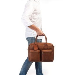 Burkely Alex Werktas Unisex - Cognac