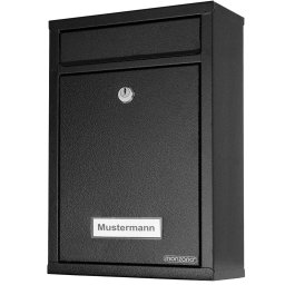 Brievenbus Zwart 32x22x9cm