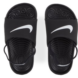 Slippers Schoenen Nike Kawa Slide El- Baby Zwart/wit Unisex 26