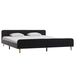 vidaXL Bedframe jute donkergrijs 180x200 cm