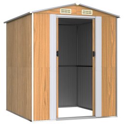 vidaXL Tuinschuur 192x191x223 cm gegalvaniseerd staal lichtbruin