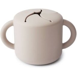 Mushie Baby Snack Cup Kop voor een snack Ivory 1 st