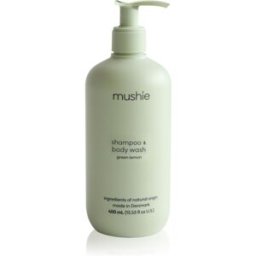 Mushie Organic Baby Douchegel en Shampoo 2in1 voor Kinderen Green Lemon 400 ml