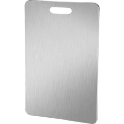 Stainless Steel Cutting Board - Dubbelzijdig RVS Snijplank - Hygiënisch en Duurzaam - Ideaal voor Keuken Gebruik - Geschikt voor Vlees, Groenten en Fruit - Zilver - 25 x 15 x0.15cm - 1 stuk