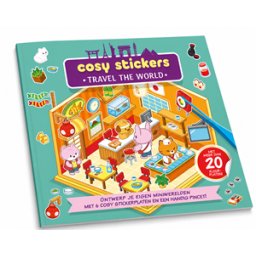 Cozy Stickers - Travel The World Stickers & Kleurboek