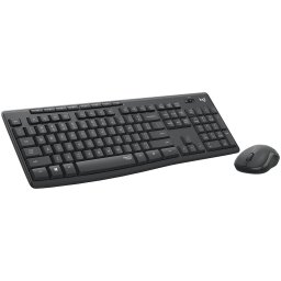Logitech MK295 Silent Draadloze Toetsenbord en Muis QWERTY Toetsenbord Zwart