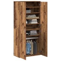 vidaXL Hoge kast 80 x 39 x 178 cm Bewerkt hout Oud hout