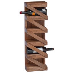 vidaXL Wijnrek Naturel 24 x 14 x 80 cm Massief Mahoniehout