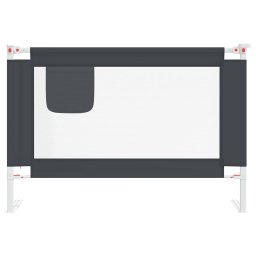 vidaXL Bedhekje peuter 100x25 cm stof donkergrijs