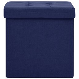 vidaXL Opbergkruk inklapbaar kunstlinnen blauw