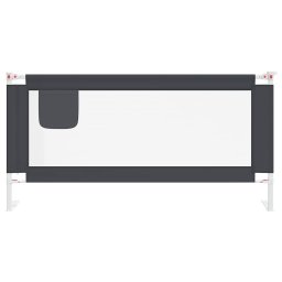 vidaXL Bedhekje peuter 180x25 cm stof donkergrijs