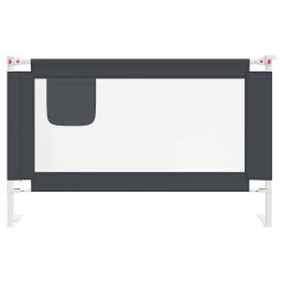 vidaXL Bedhekje peuter 120x25 cm stof donkergrijs