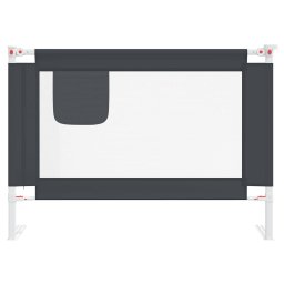 vidaXL Bedhekje peuter 90x25 cm stof donkergrijs