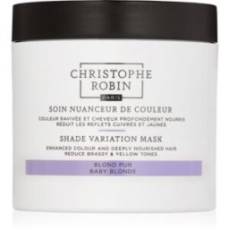 Christophe Robin Shade Variation Mask Baby Blond regenererende sheet mask neutraliseert gele Tinten 250 ml