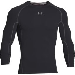 Under Armour UA HG ARMOUR LS - Sportshirt - Black - Heren - Maat S