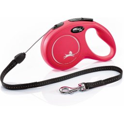 Flexi New Classic Koord - Hondenriem - Rood - S - 8 m -