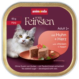 32x85g animonda vom Feinsten Adult Kip & Hart Paté natvoer voor katten