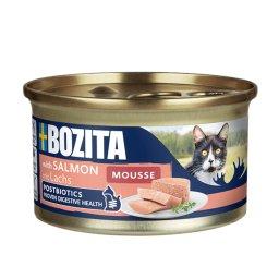 12x85g Bozita Mousse Postbiotics Zalm Kattenvoer nat