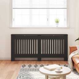 vidaXL Radiatorombouw 172x19x81,5 cm bewerkt hout zwart