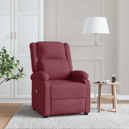 vidaXL Massagestoel stof wijnrood