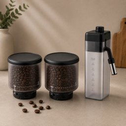 Accessoireset voor De'Longhi Rivelia – 2 Bonenreservoirs + LatteCrema Hot Melkkaraf