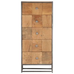 vidaXL Ladekast 45x30x100 cm massief gerecycled hout