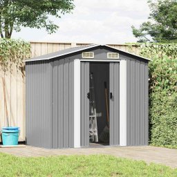 vidaXL Tuinberging 204x132x186 cm metaal grijs