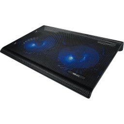 Trust - Azul - Laptop Cooling Stand - 2 Ventilatoren - USB-voeding - Blauw Verlicht - max 17.3 inch