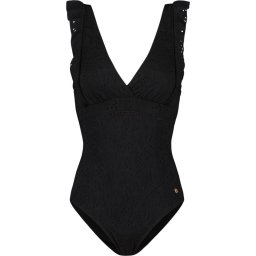 Beachlife - Maat 75D Black Embroidery ruches badpak - dames