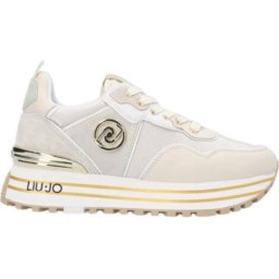 Liu Jo - maat 38- Shiny Nylon Platform Dames Sneakers - Milk/Lamb