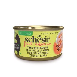 12x75g Schesir Cat Fruit Selection tonijn en papaja in gelei natvoer voor katten
