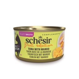 12x75g Schesir Cat Fruit Selection tonijn en mango in bouillon natvoer voor katten