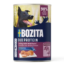 6x400g Bozita Dog Pate Kalkoen met Wildzwein natvoer voor honden