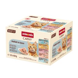 12x60g Animonda Carny Adult in Saus Mixpakket (5 Soorten) Nat kattenvoer