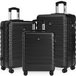 Hardshellkoffer New York - 3-delige set - pastelroze - 360° wielen - ABS